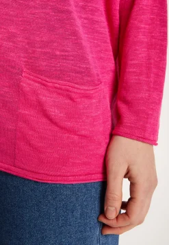 Montagut T-Shirts Et Débardeurs-T-shirt ample en lin flammé - Balou 26-Rose foncé