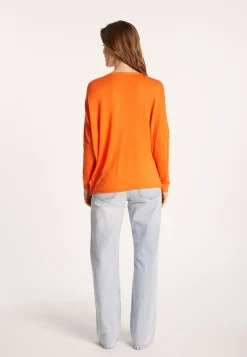Montagut T-Shirts Et Débardeurs-T-shirt ample en viscose et soie - Nahla 15-Orange