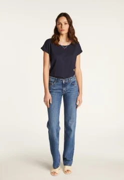 Montagut T-Shirts Et Débardeurs-T-shirt col bateau en coton - Divine 05-Bleu marine