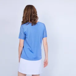 Montagut T-Shirts Et Débardeurs-T-shirt col carré en Fil Lumière - Marie 06-Bleu moyen