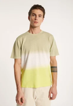 Montagut Polos Et T-Shirts-T-shirt col rond dip dye - Ivanoe 90-Vert anis