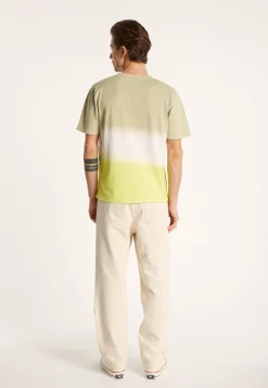 Montagut Polos Et T-Shirts-T-shirt col rond dip dye - Ivanoe 90-Vert anis