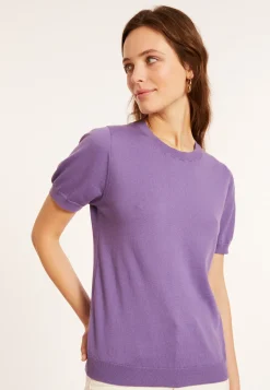 Montagut T-Shirts Et Débardeurs-T-shirt col rond en coton - Moon 17-Violet