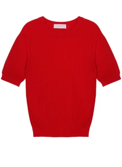 Montagut T-Shirts Et Débardeurs-T-shirt col rond en coton - Sidonie 52-Rouge