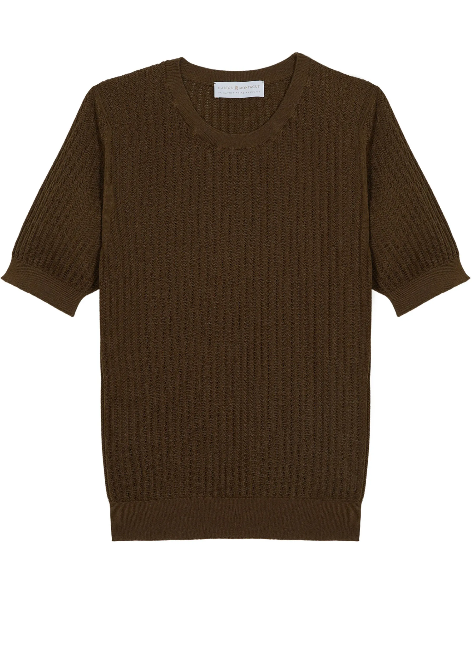 Montagut T-Shirts Et Débardeurs-T-shirt col rond en coton - Sidonie 83-Kaki