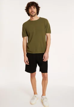 Montagut Polos Et T-Shirts-T-shirt col rond en coton brossé - Don 83-Kaki