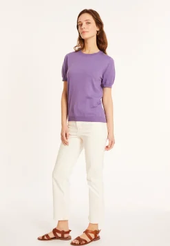 Montagut T-Shirts Et Débardeurs-T-shirt col rond en coton - Moon 17-Violet
