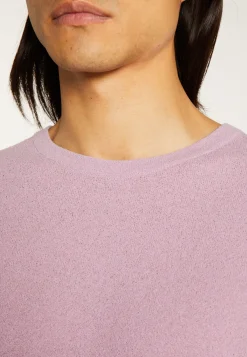 Montagut Polos Et T-Shirts-T-shirt col rond en coton brossé - Don 17-Violet