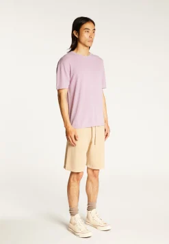 Montagut Polos Et T-Shirts-T-shirt col rond en coton brossé - Don 17-Violet