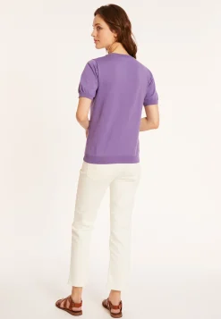 Montagut T-Shirts Et Débardeurs-T-shirt col rond en coton - Moon 17-Violet