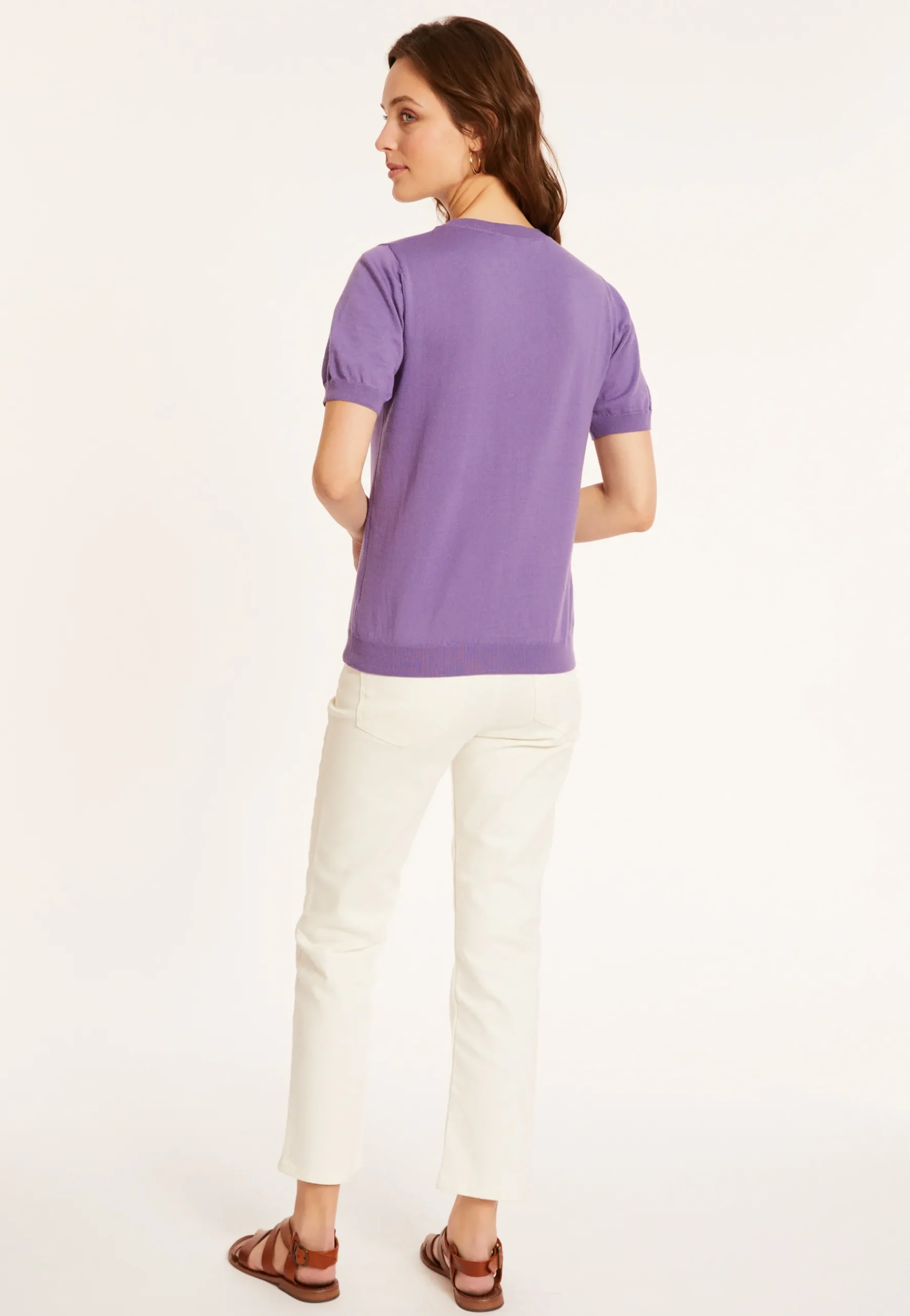 Montagut T-Shirts Et Débardeurs-T-shirt col rond en coton - Moon 17-Violet