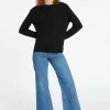 Montagut Les Incontournables-T-shirt col rond en fibre de bambou cachemire - Aelia 01-Noir