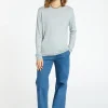 Montagut Les Incontournables-T-shirt col rond en fibre de bambou cachemire - Aelia 09-Gris moyen