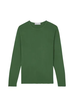 Montagut Les Incontournables-T-shirt col rond en fibre de bambou cachemire - Aelia 83-Kaki