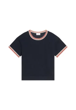 Montagut T-Shirts Et Débardeurs-T-shirt col rond en lin - Morwena 05-Bleu marine