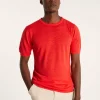 Montagut Polos Et T-Shirts-T-shirt col rond en lin flammé - Renaud 52-Rouge