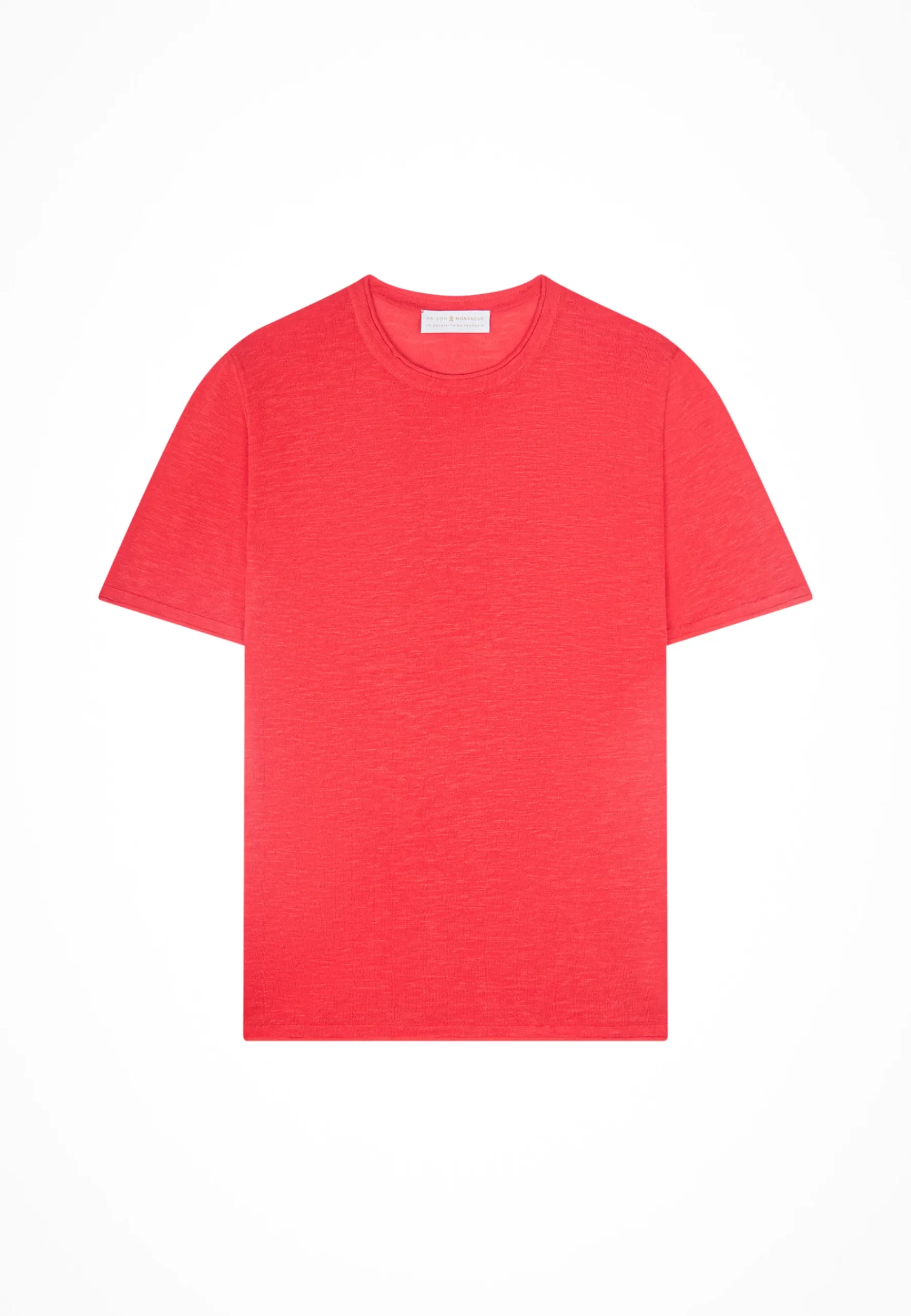 Montagut Polos Et T-Shirts-T-shirt col rond en lin flammé - Renaud 52-Rouge