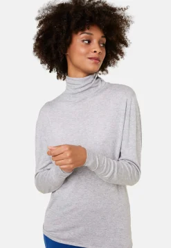 Montagut Les Incontournables-T-shirt col roulé en fibre de bambou cachemire - Aéris 09-Gris moyen