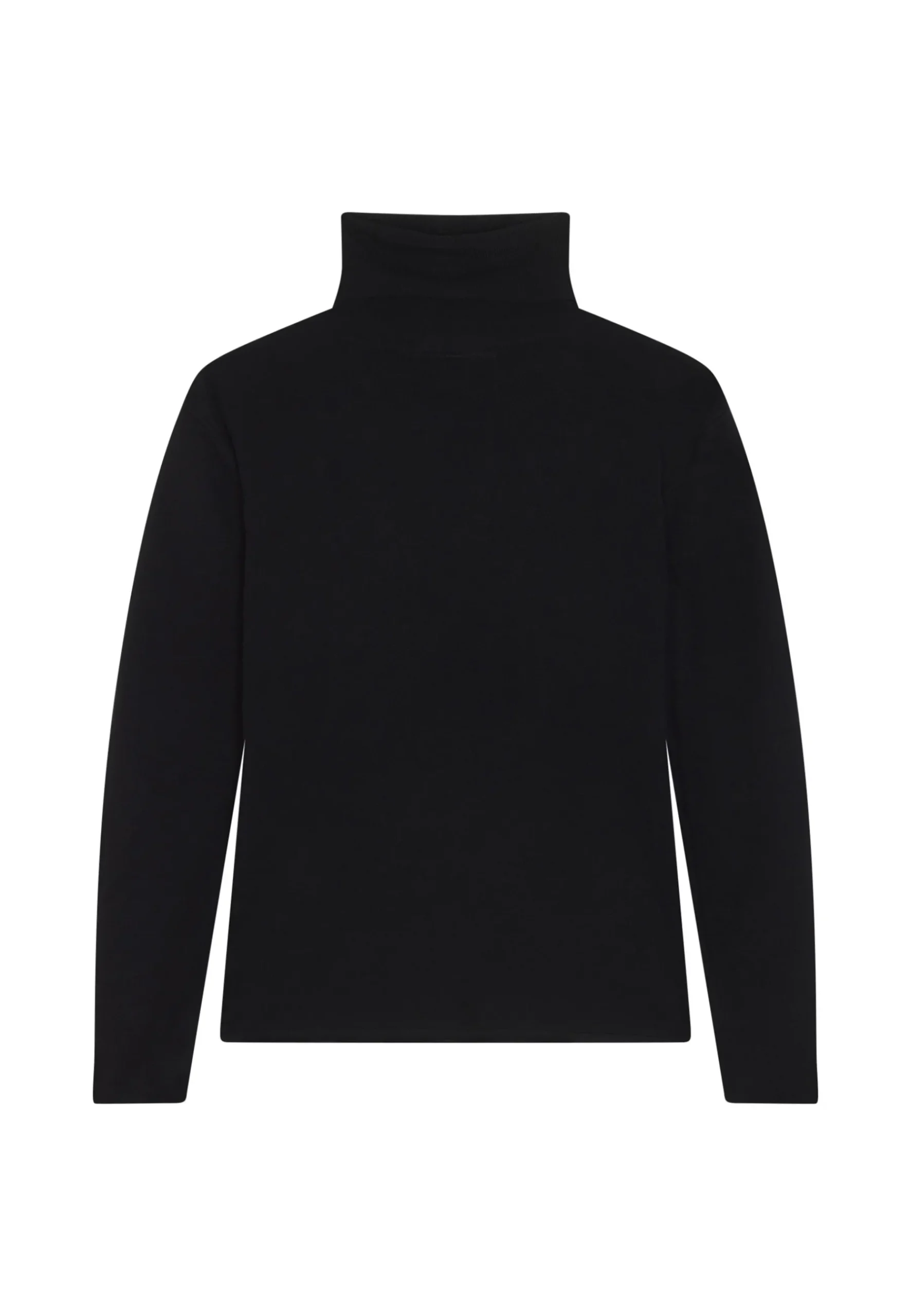 Montagut Les Incontournables-T-shirt col roulé en fibre de bambou cachemire - Aéris 01-Noir