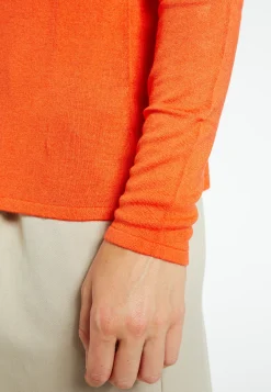 Montagut Les Incontournables-T-shirt col roulé en fibre de bambou cachemire - Aéris 15-Orange