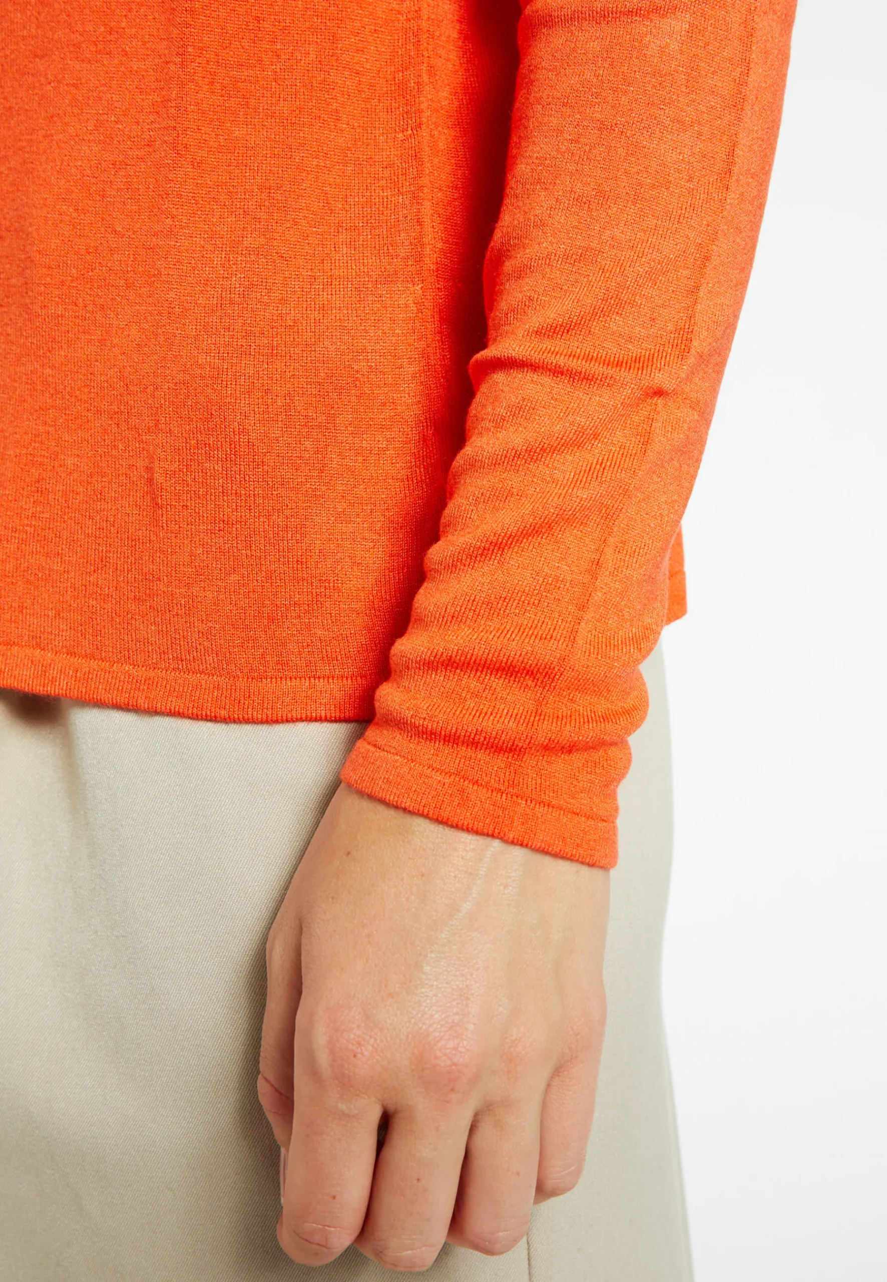 Montagut Les Incontournables-T-shirt col roulé en fibre de bambou cachemire - Aéris 15-Orange