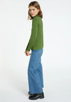 Montagut Les Incontournables-T-shirt col roulé en fibre de bambou cachemire - Aéris 83-Kaki