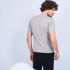 Montagut Polos Et T-Shirts-T-shirt col tunisien en coton cachemire - Haruni 14-Beige foncé