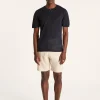 Montagut Polos Et T-Shirts-T-shirt col tunisien en lin flammé - Barakae 05-Bleu marine