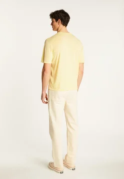 Montagut Polos Et T-Shirts-T-shirt col V en coton - Malo 08-Jaune