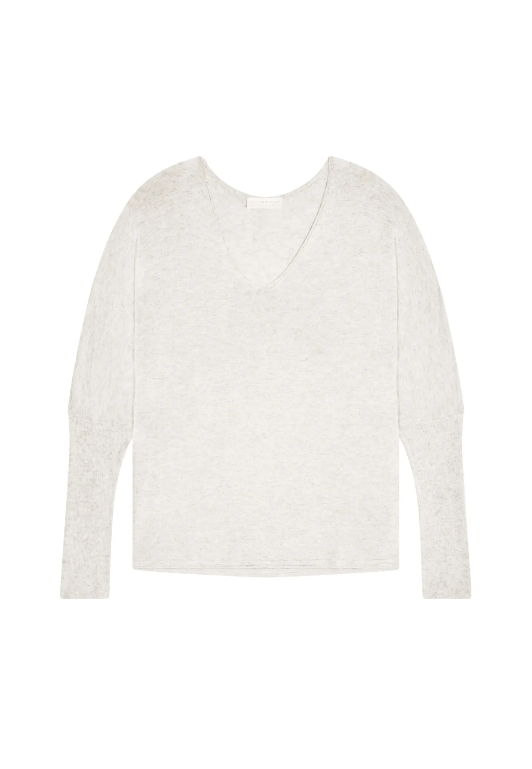 Montagut T-Shirts Et Débardeurs-T-shirt col V oversize en fibre de bambou cachemire - Rica 09-Gris moyen