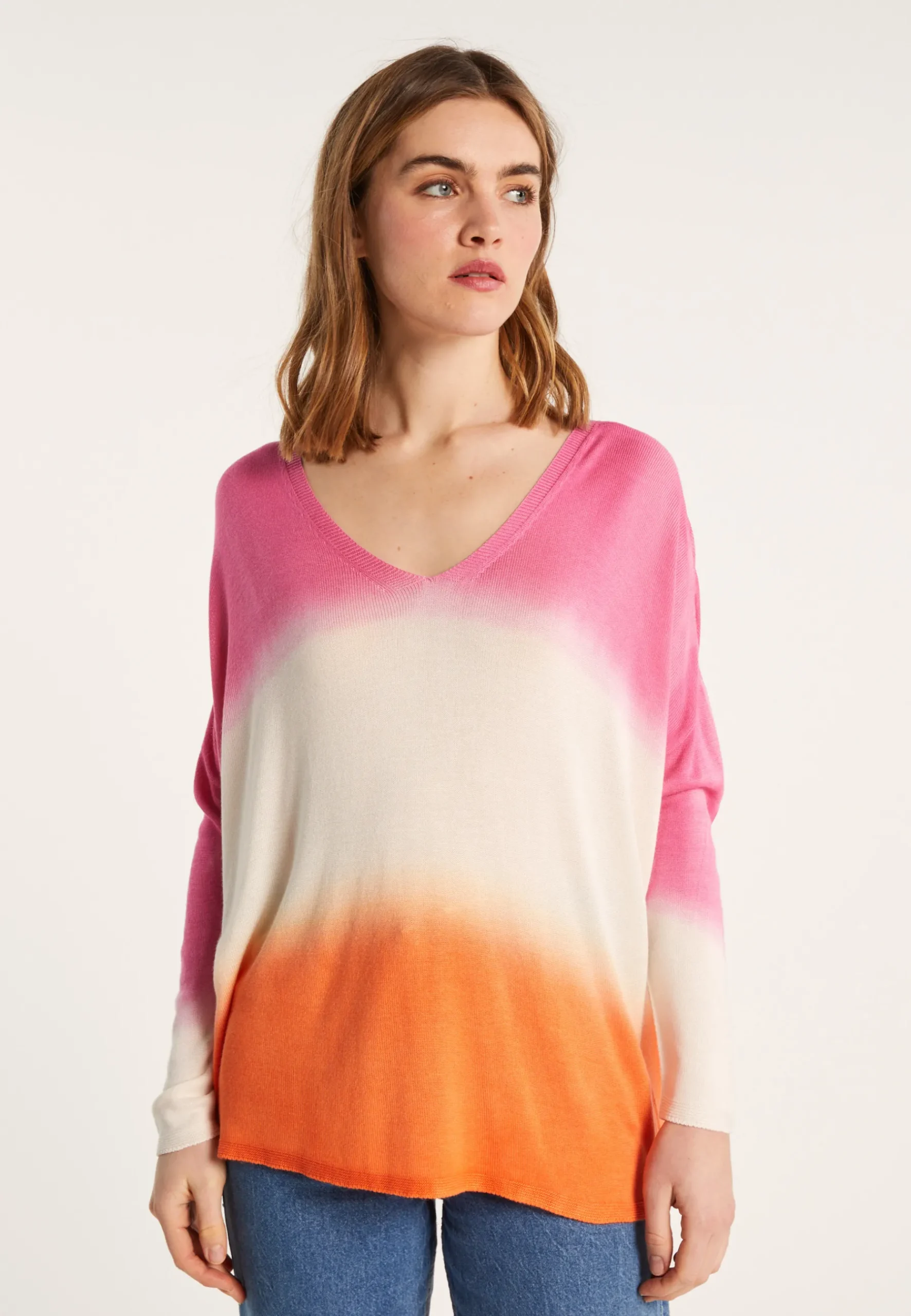 Montagut T-Shirts Et Débardeurs-T-shirt dip dye manches longues - Nahla Bis 26-Rose foncé