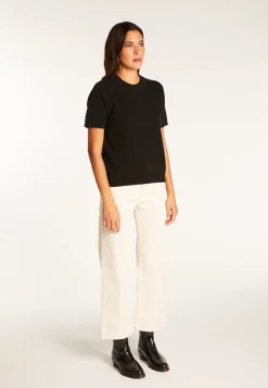 Montagut Les Incontournables-T-shirt en cachemire - Aubry 01-Noir