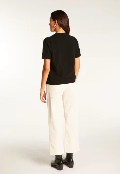 Montagut Les Incontournables-T-shirt en cachemire - Aubry 01-Noir