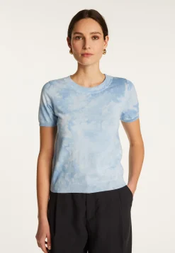 Montagut T-Shirts Et Débardeurs-T-shirt en coton - Dalia 62-Batik ciel