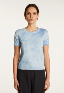 Montagut T-Shirts Et Débardeurs-T-shirt en coton - Dalia 62-Batik ciel