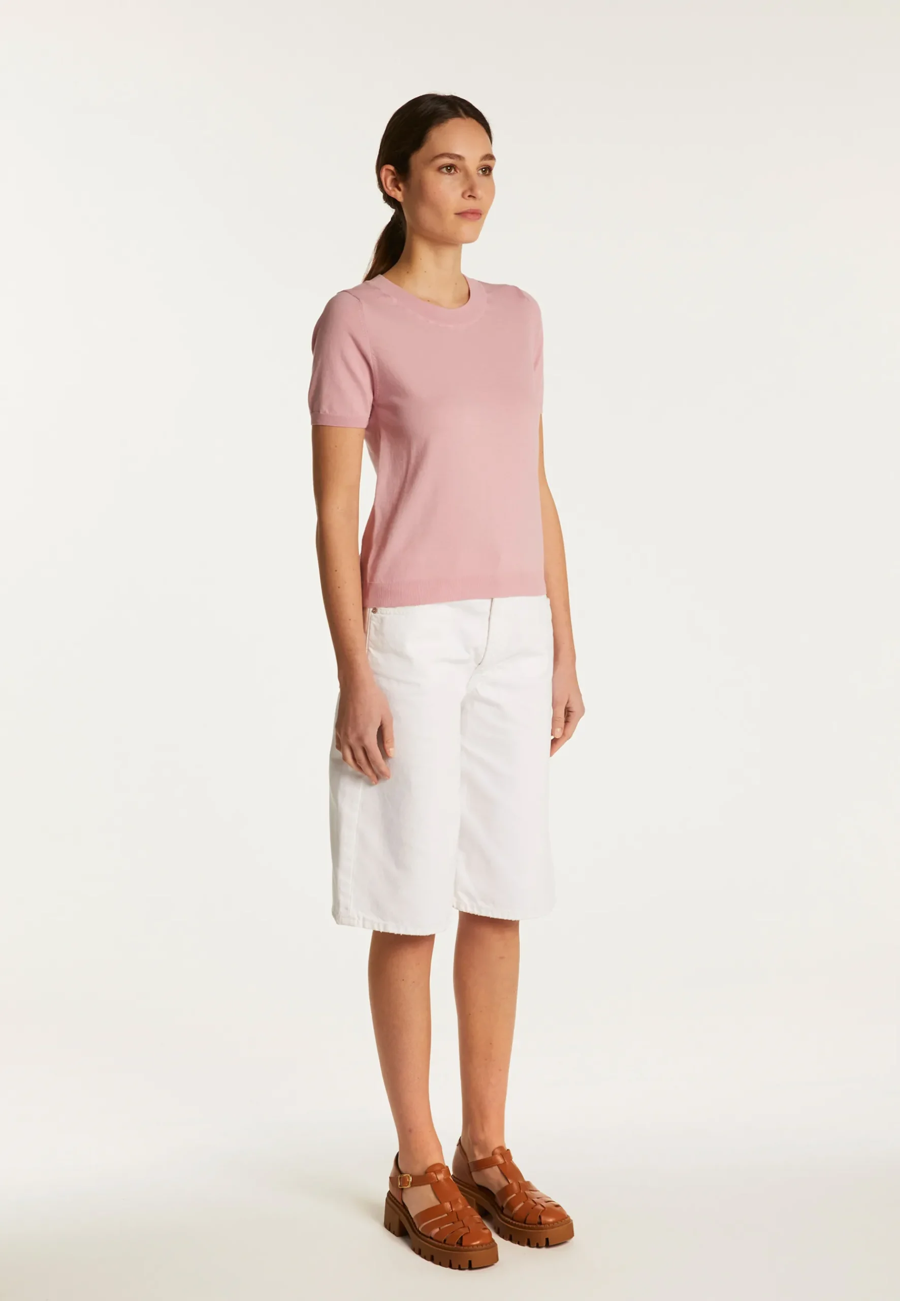 Montagut T-Shirts Et Débardeurs-T-shirt en coton - Dalia 24-Rose clair