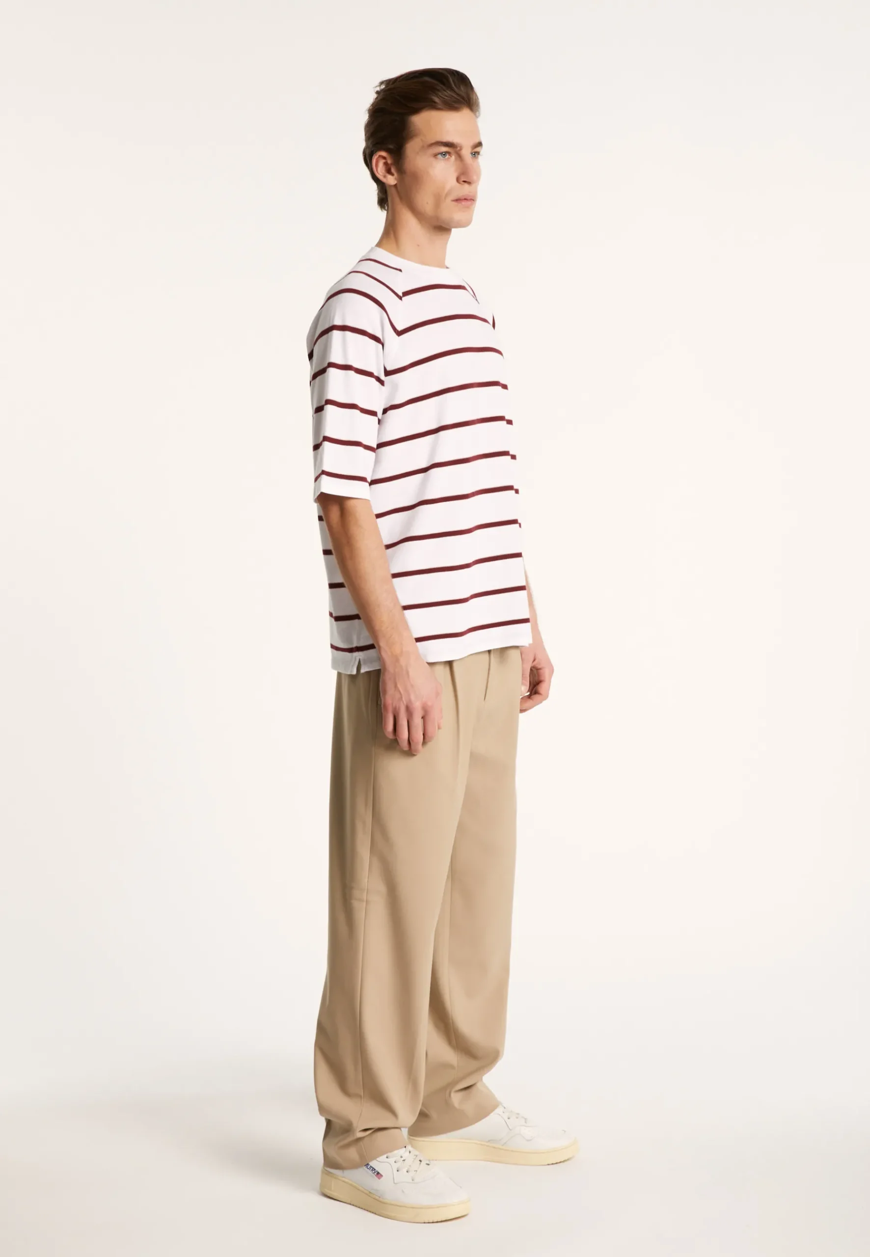 Montagut Polos Et T-Shirts-T-shirt en coton à rayures - Patrick 02-Blanc