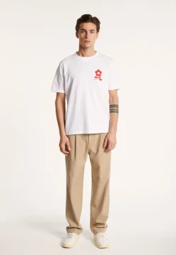 Montagut Polos Et T-Shirts-T-shirt en coton avec logo - Bahut 02-Blanc