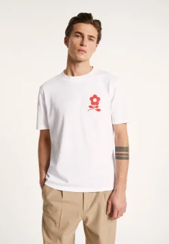 Montagut Polos Et T-Shirts-T-shirt en coton avec logo - Bahut 02-Blanc