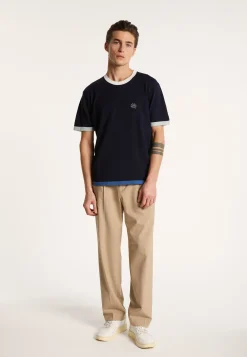 Montagut Polos Et T-Shirts-T-shirt en coton bio - Ivan 05-Bleu marine