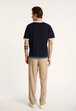 Montagut Polos Et T-Shirts-T-shirt en coton bio - Ivan 05-Bleu marine