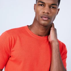 Montagut Polos Et T-Shirts-T-shirt en coton et soie - Lars 15-Orange