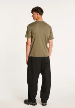 Montagut Polos Et T-Shirts-T-shirt en coton et soie - Lars 83-Kaki