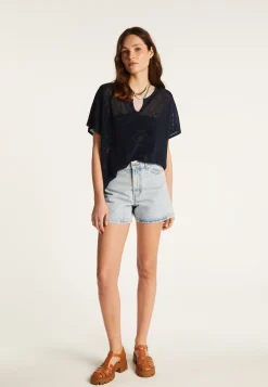 Montagut T-Shirts Et Débardeurs-T-shirt en fil lumière - Didi 05-Bleu marine