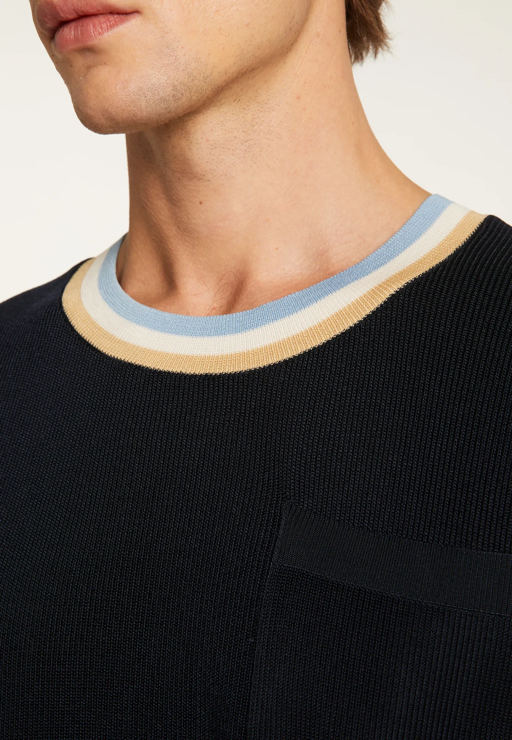 Montagut Le Fil Lumière®-T-shirt en fil lumière - Melvyn 05-Bleu marine