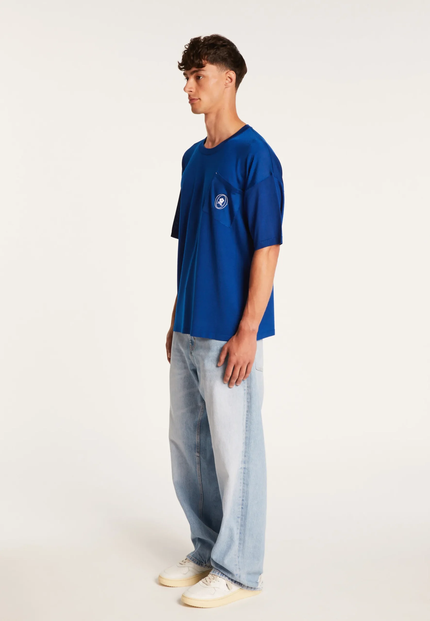 Montagut Le Fil Lumière®-T-Shirt en Fil Lumière Oxmo Puccino 03-Bleu foncé