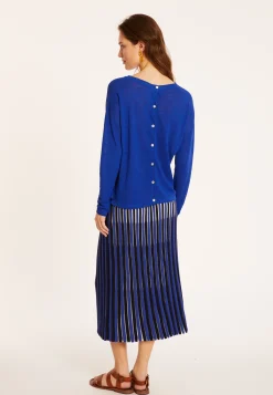 Montagut T-Shirts Et Débardeurs-T-shirt en lin flammé - Polly 48-Bleu roi
