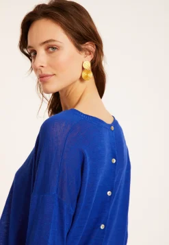 Montagut T-Shirts Et Débardeurs-T-shirt en lin flammé - Polly 48-Bleu roi
