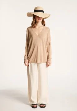 Montagut T-Shirts Et Débardeurs-T-shirt en lin flammé - Beja 13-Beige moyen