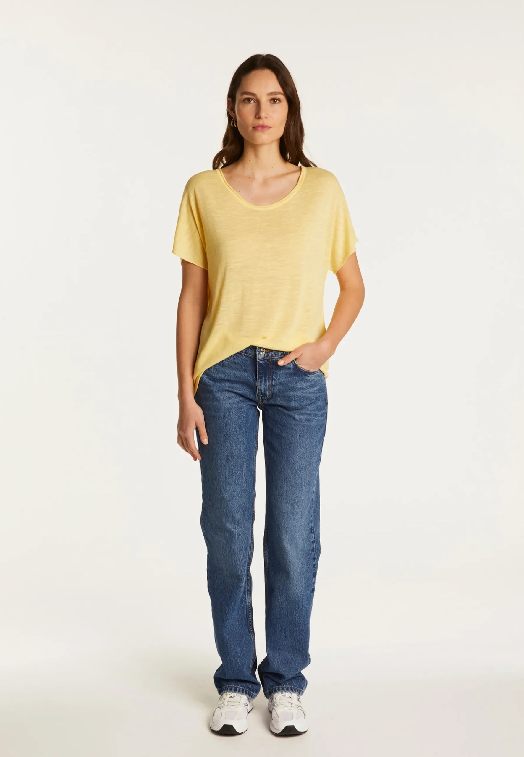 Montagut T-Shirts Et Débardeurs-T-shirt en lin flammé - Lola 08-Jaune